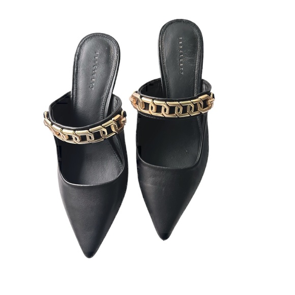 Sanctuary Black Pointed Toe  Embellished Pumps Size 8.5 M - Picture 3 of 11